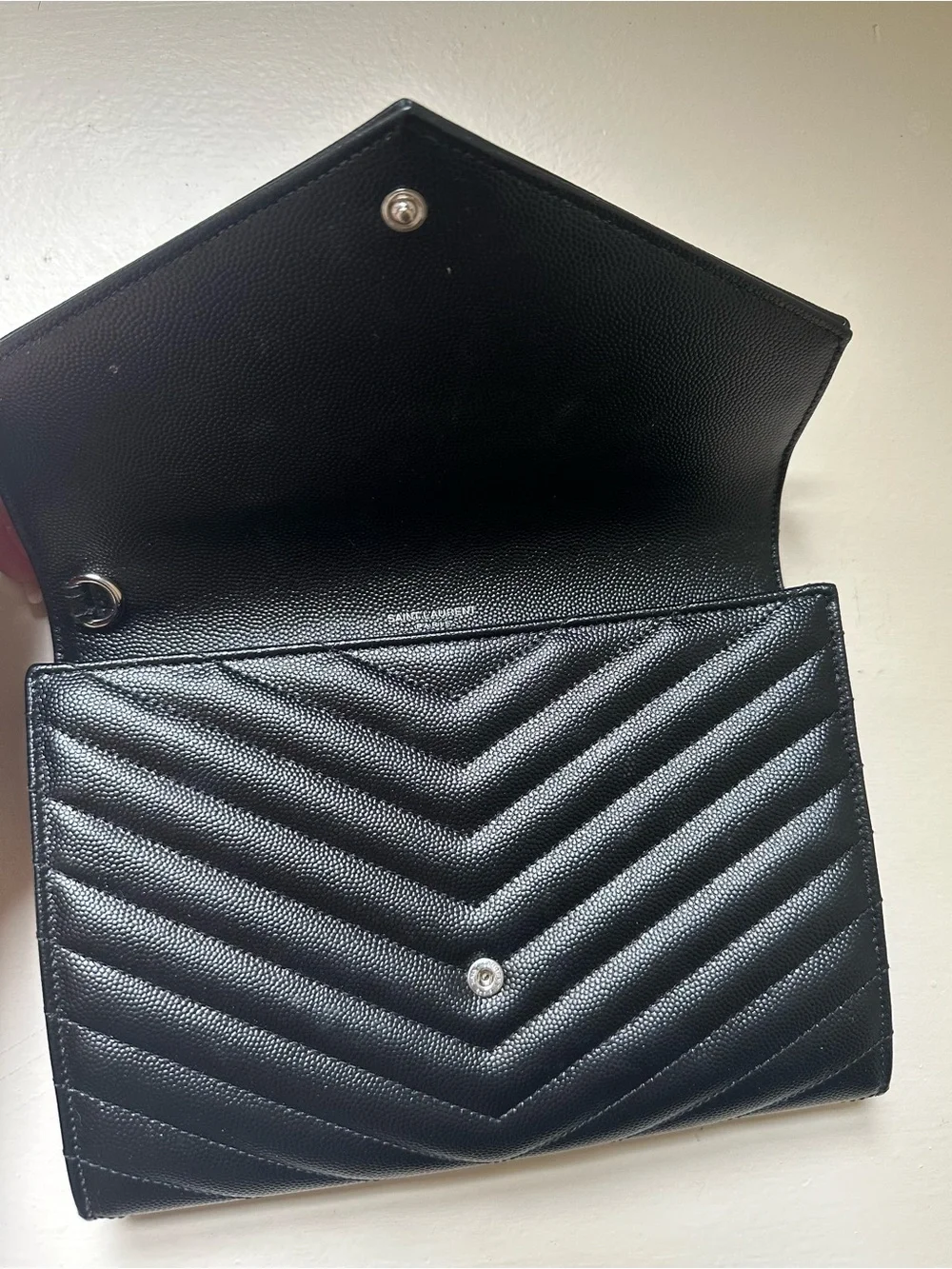 Saint Laurent Cassandre Leather Clutch - Picture 3 of 7